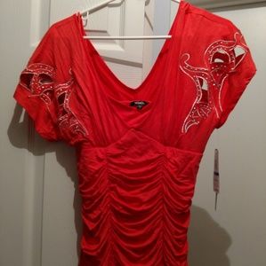 XOXO Coral Blouse (NWT)